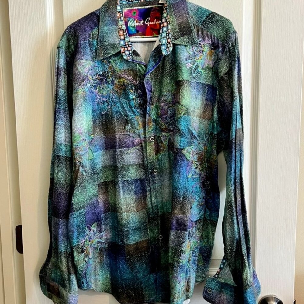 Robert Graham Classic Fit Molaa Bay Hawaiian Button-Down Shirt (Size XL)